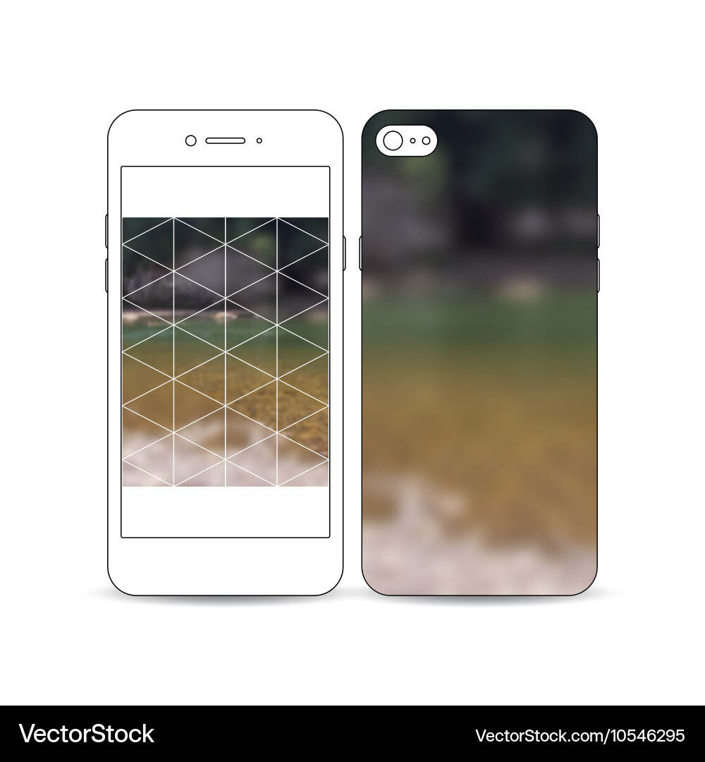 Mobile smartphone with an example of the screen Vector Image