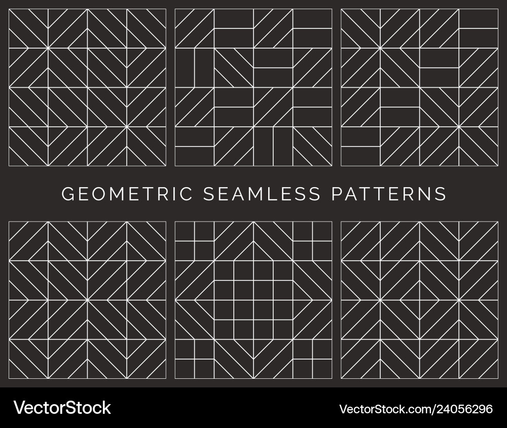Abstract geometric seamless patterns Abstract geometric seamless patterns vector image