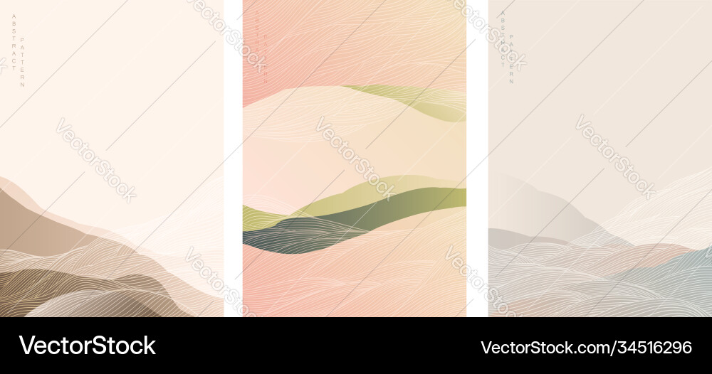 Abstract landscape background with line pattern Abstract landscape background with line pattern vector image