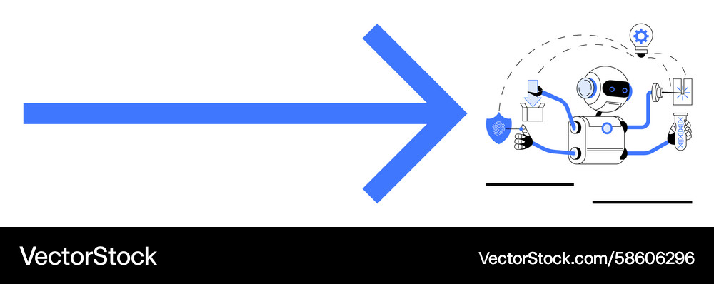 Automation & Robotics Concept Vector Image