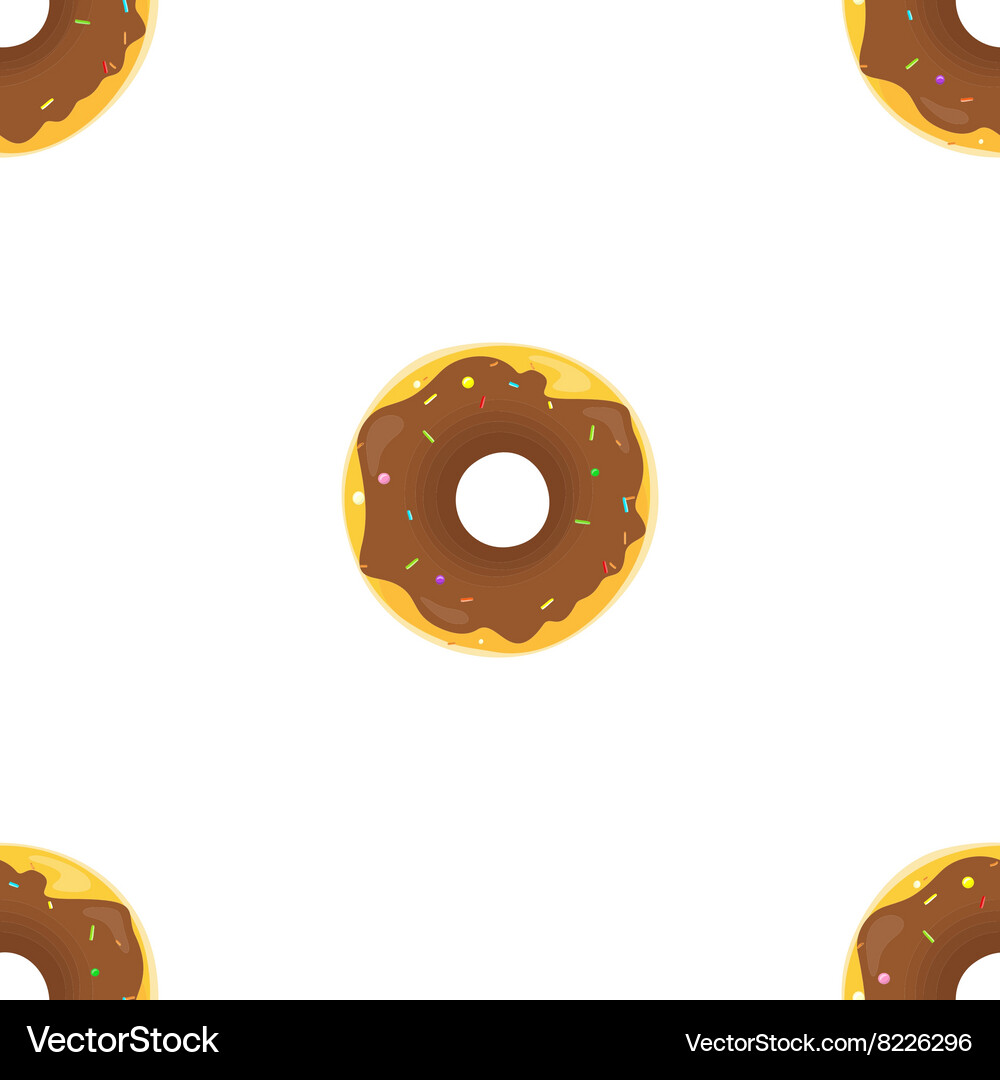 Donut seamless background texture pattern Vector Image