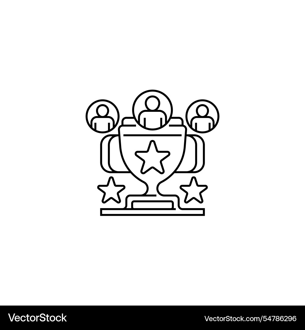 Employee recognition line icon linear style sign Employee recognition line icon linear style sign vector image
