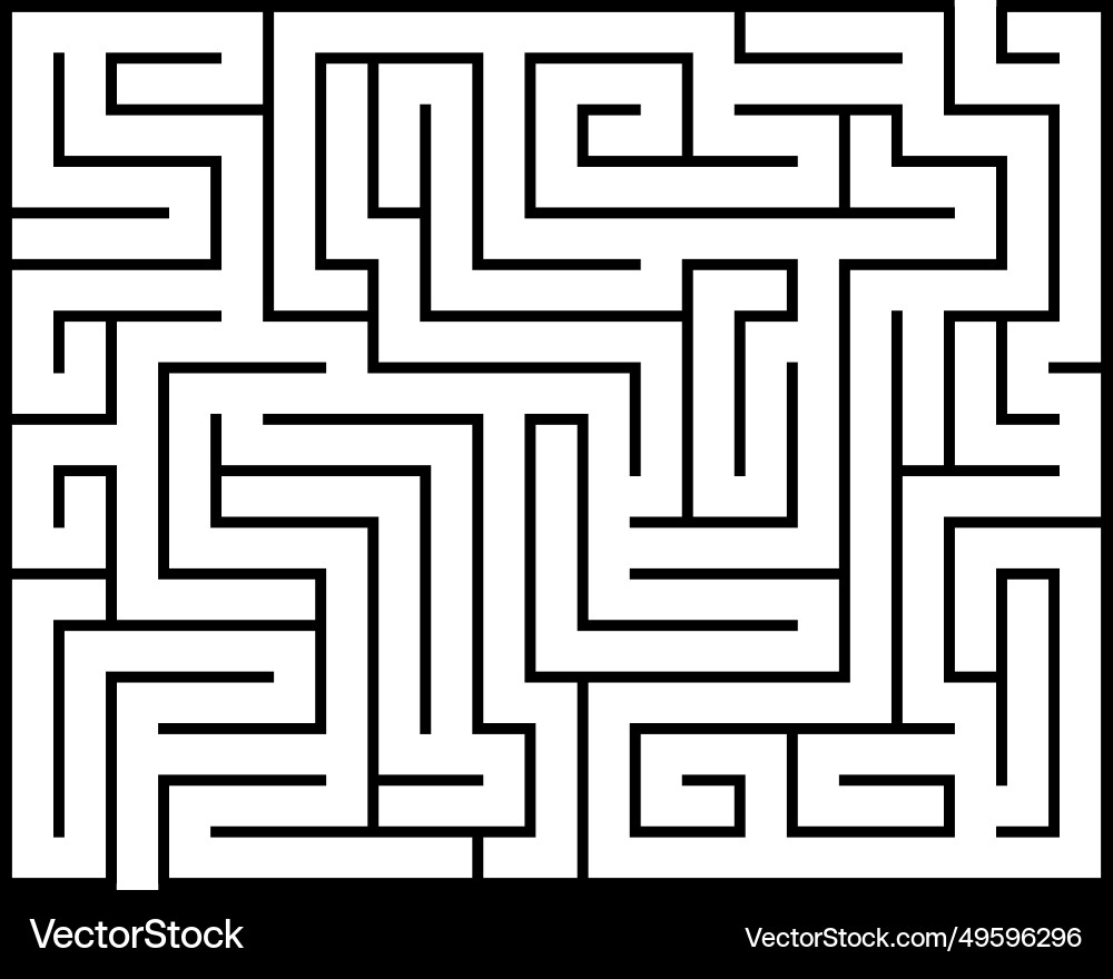 Rectangle maze isolated vector image