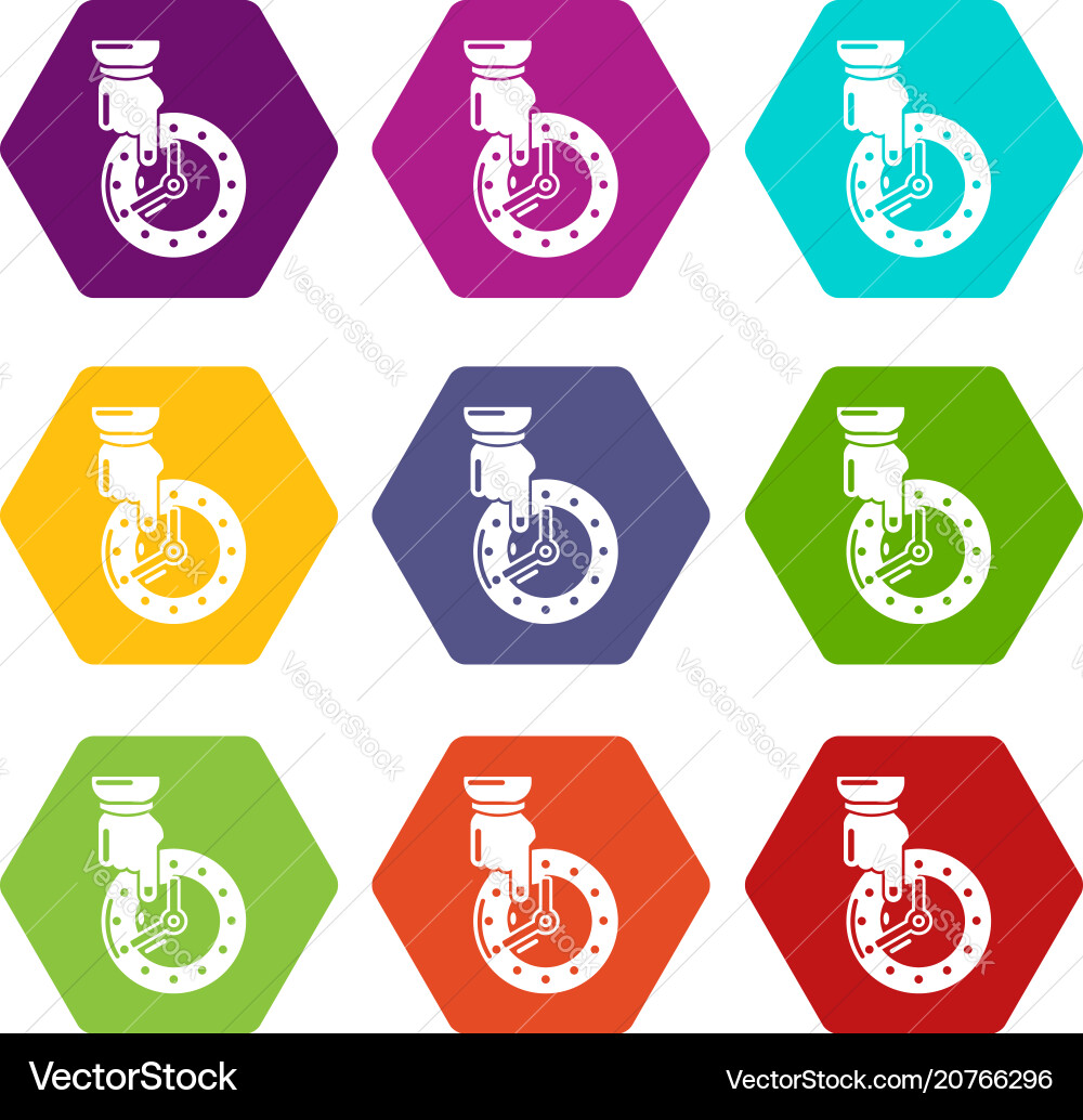 Save time icons set 9 Save time icons set 9 vector image
