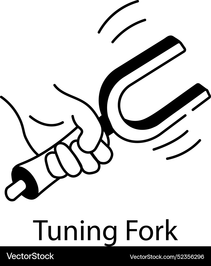 Tuning fork Vector Image