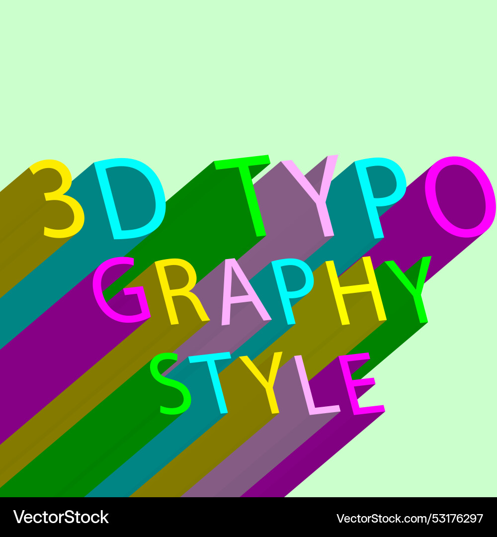 3d printing color style for print design poster Vector Image