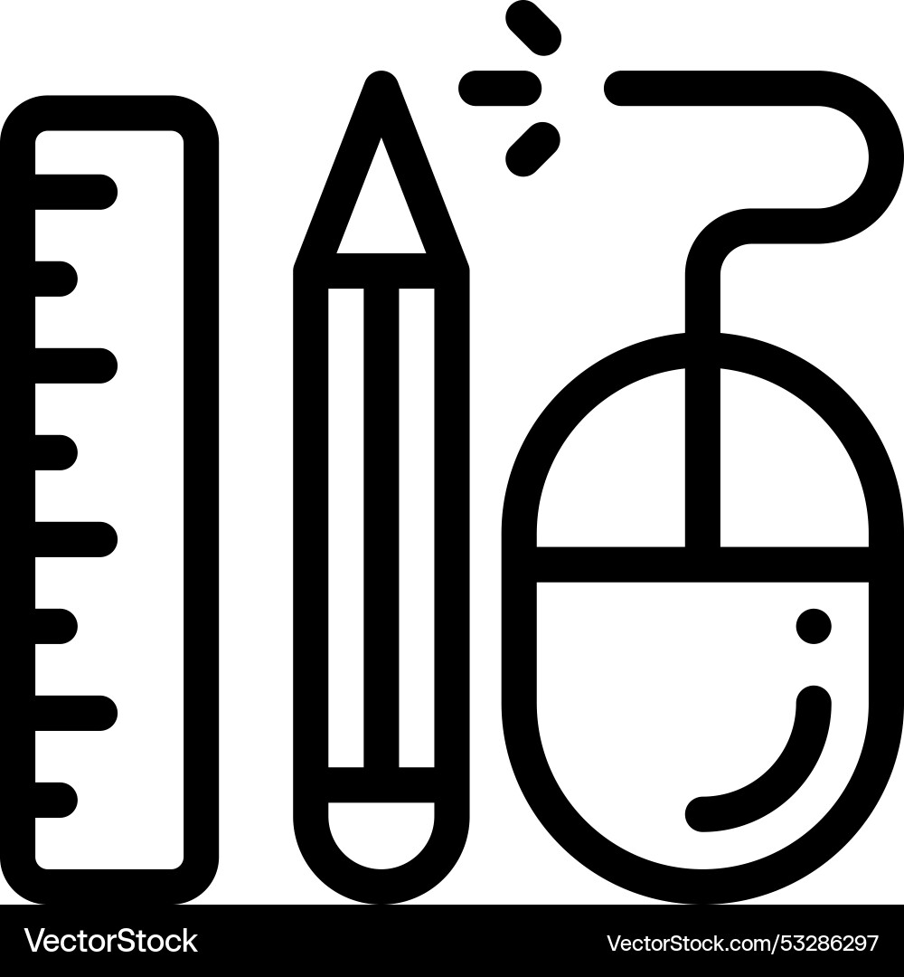 Edit tools icon thin linear style design isolated Edit tools icon thin linear style design isolated vector image