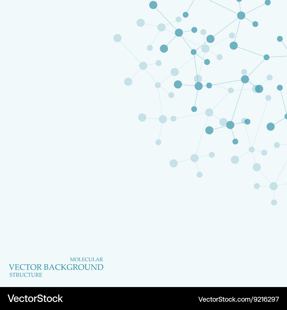 Molecule and communication with connected dots Vector Image