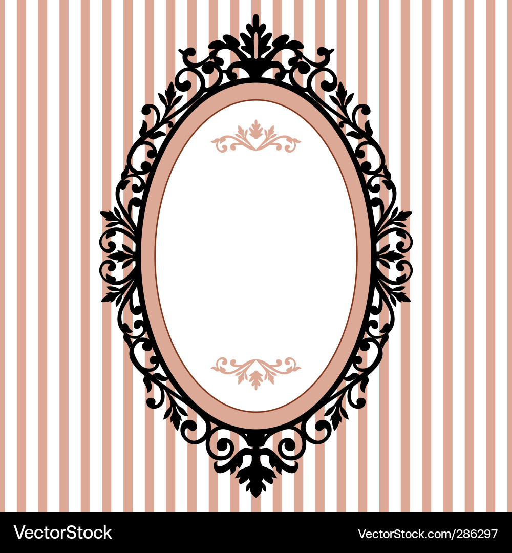 Oval vintage frame Royalty Free Vector Image - VectorStock