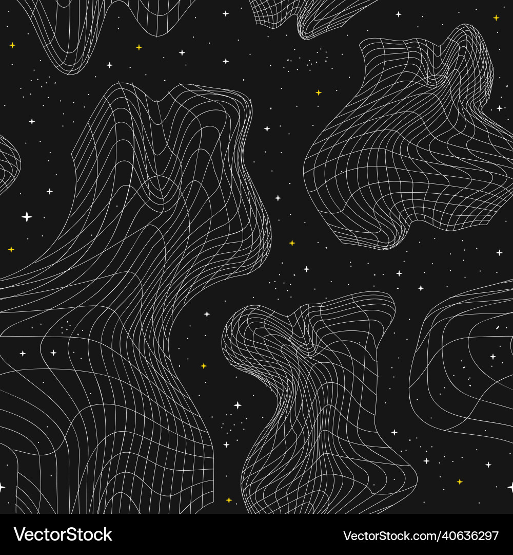 Psychedelic Distorted Grid vector image