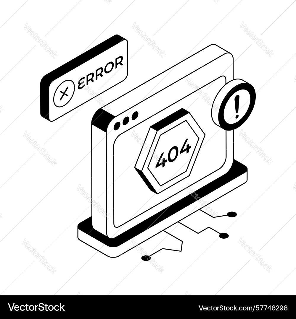 404 error Vector Image