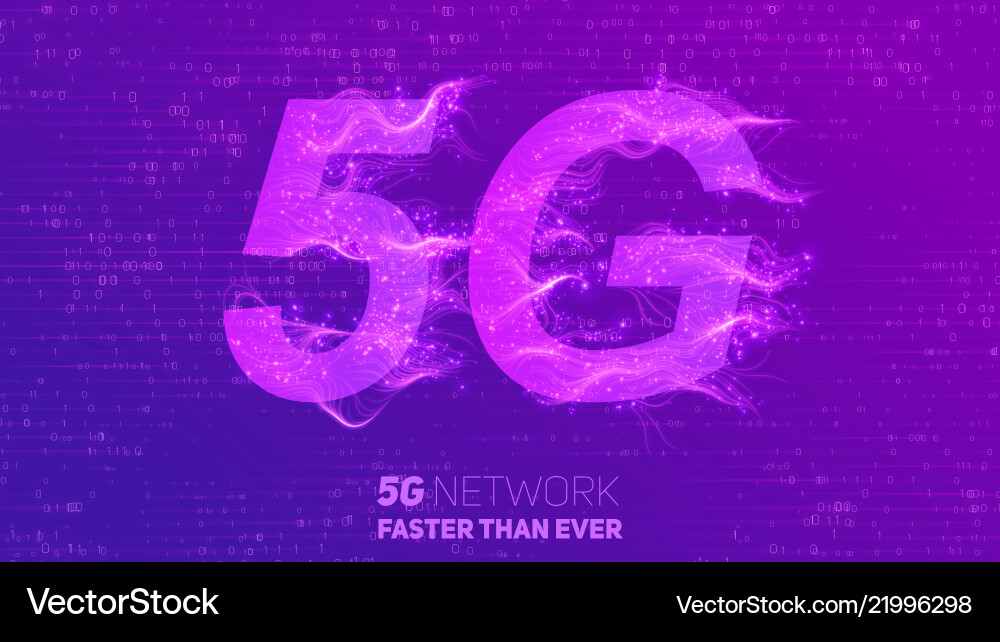 Abstract 5G Network Connection vector image