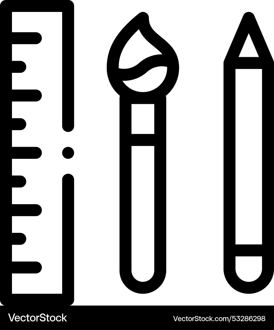 Edit tools icon thin linear style design isolated Edit tools icon thin linear style design isolated vector image