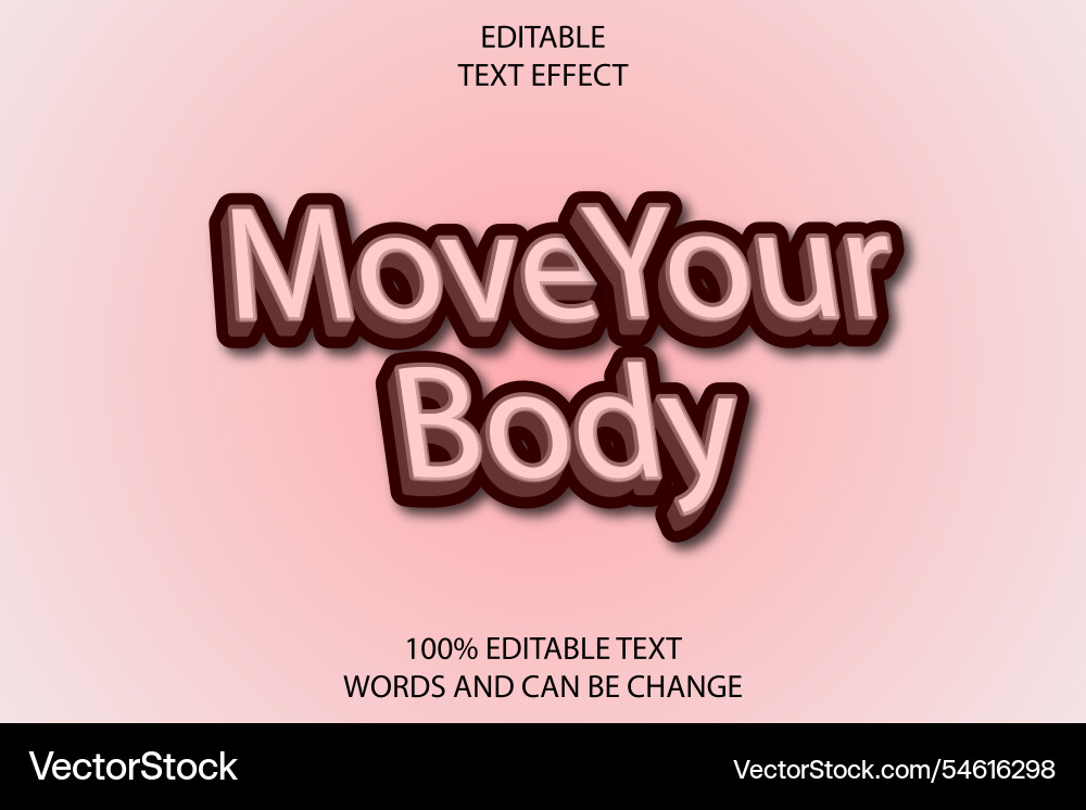 Editable text effect 3d emboss cartoon style Editable text effect 3d emboss cartoon style vector image