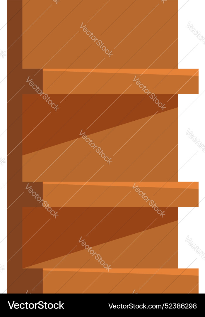 Empty wooden shelf displaying products in store Vector Image
