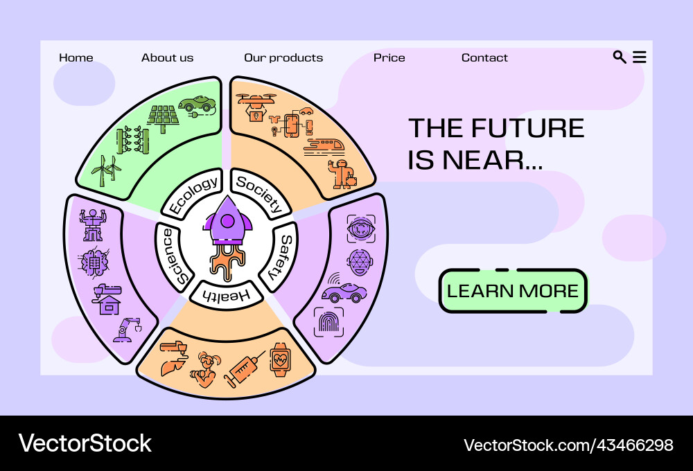 Future technology background website interface Future technology background website interface vector image