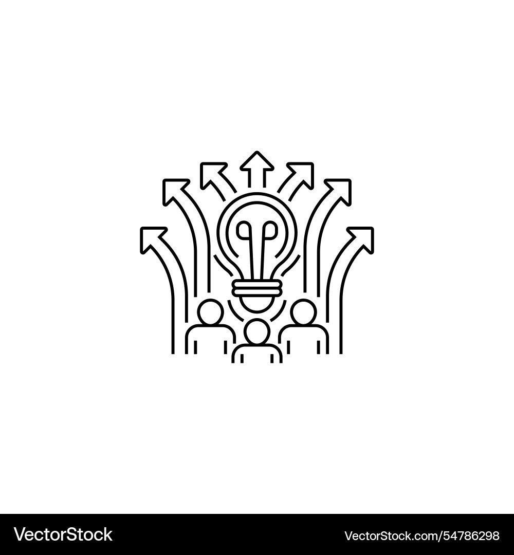 Idea sharing line icon linear style sign Vector Image