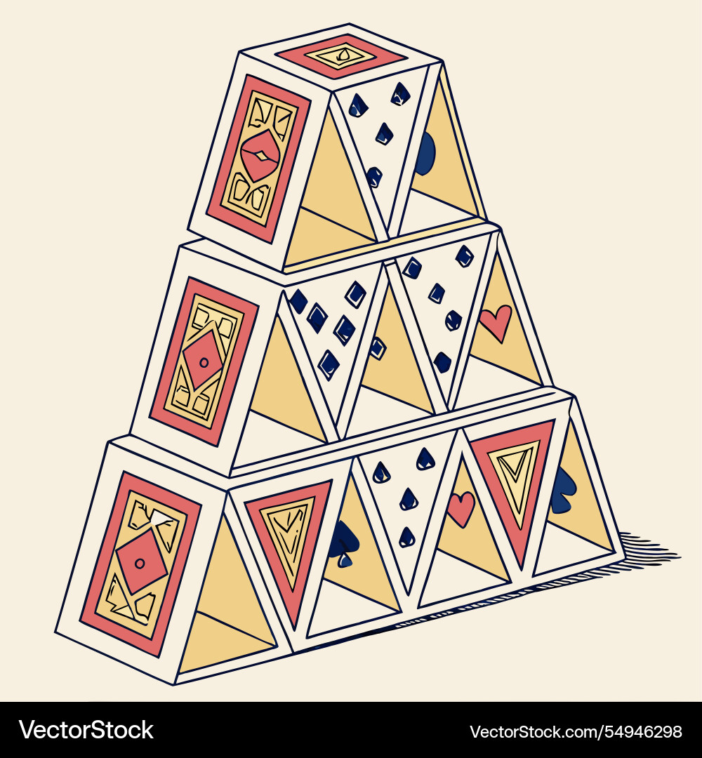 Intricate designs with stacked blocks in format Intricate designs with stacked blocks in format Vector Image