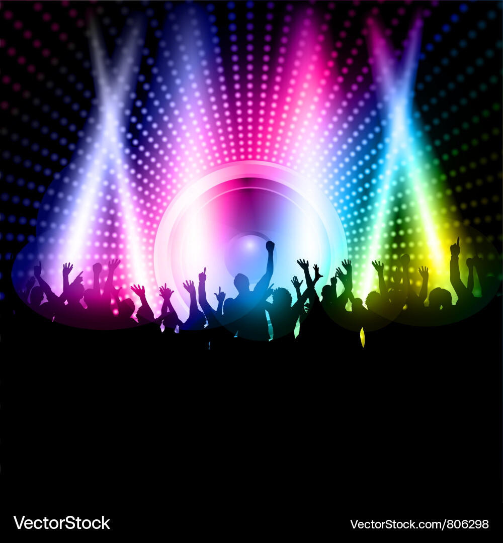 Party Crowd Silhouette vector image