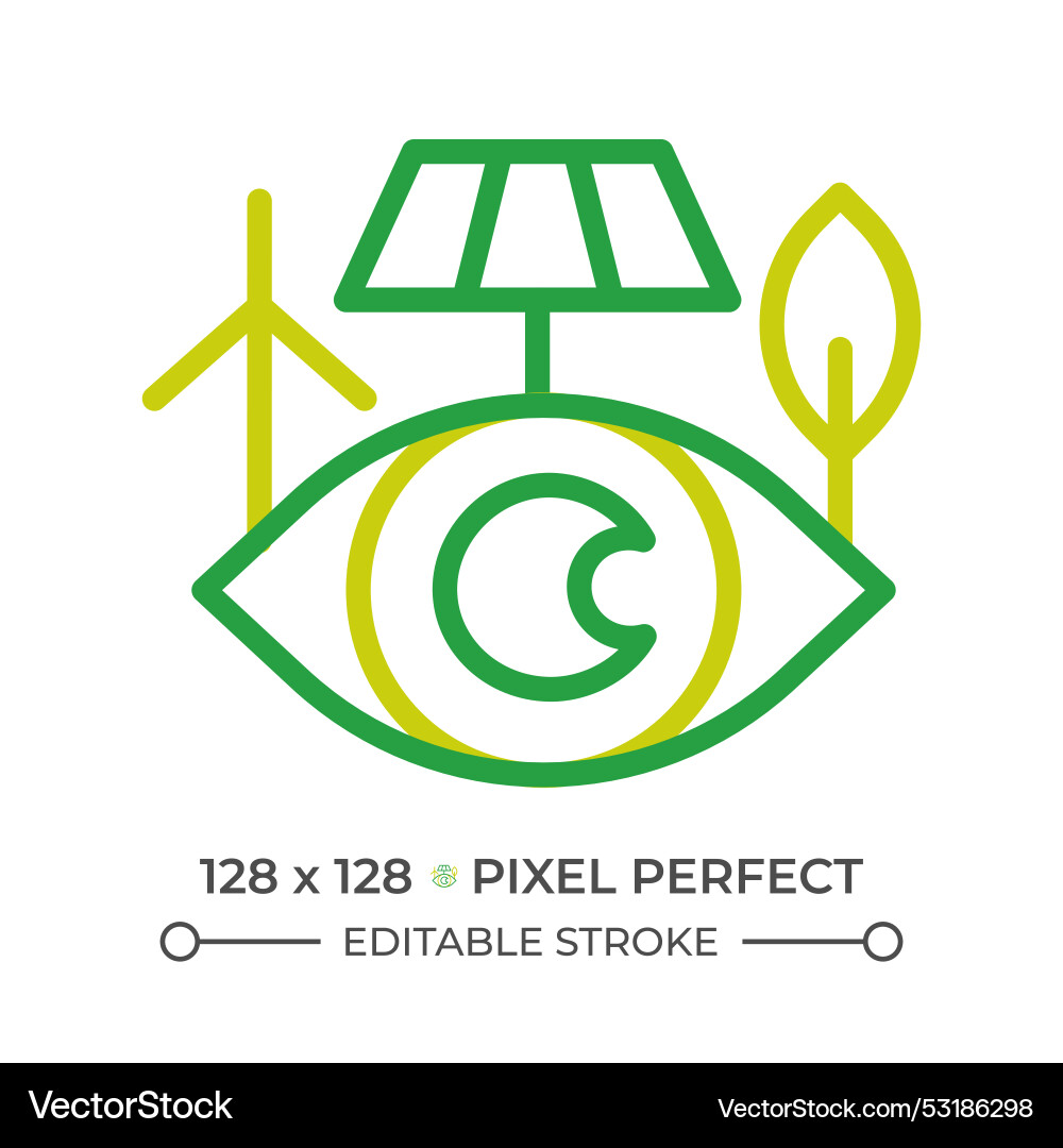 Power generation monitoring two color line icon Power generation monitoring two color line icon Vector Image