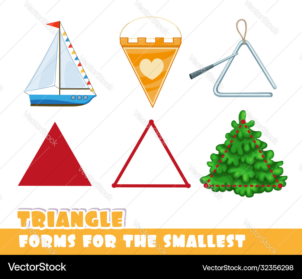Shapes and Objects: Triangle Learning vector image