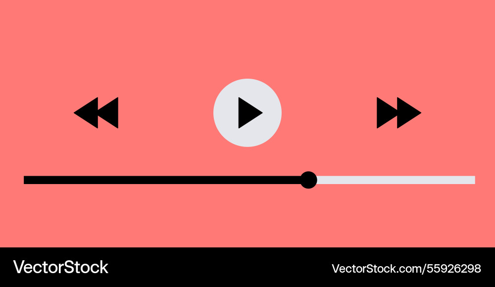 Template video player for web and mobile apps Template video player for web and mobile apps vector image