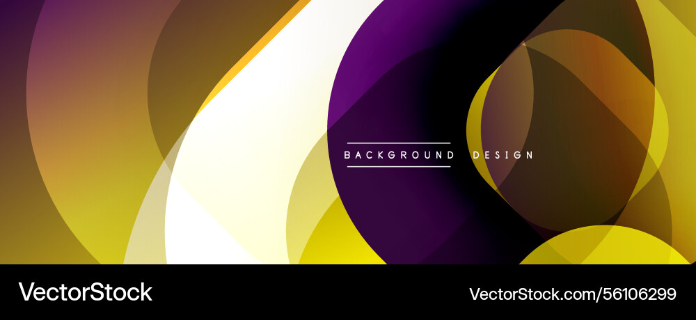 Circular abstract design with overlapping vector image