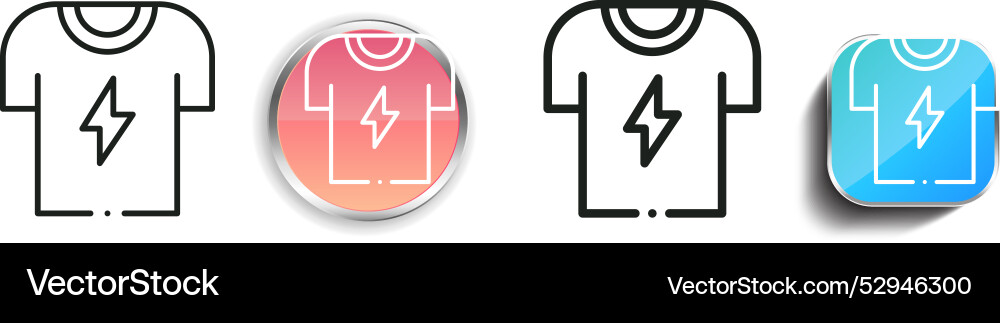 Clothes icon thin linear regular and button style Vector Image