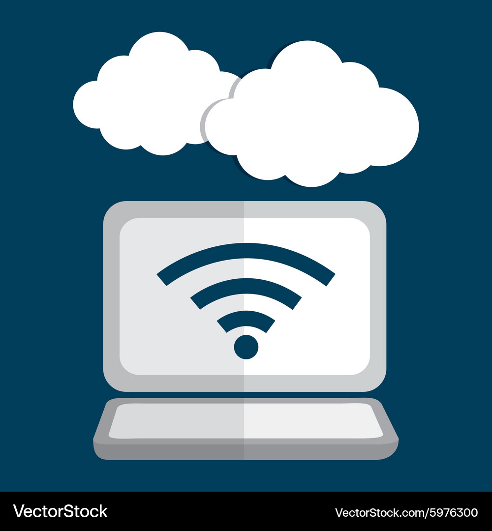 Cloud computing and hosting design Vector Image
