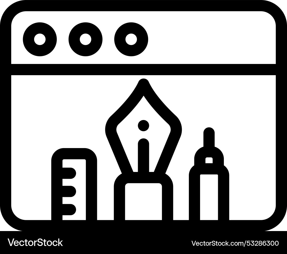 Edit tools icon thin linear style design isolated Edit tools icon thin linear style design isolated vector image