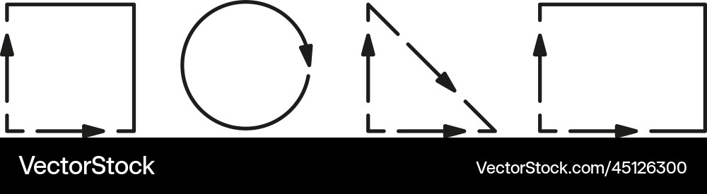 Measure area of shape square triangle circle vector image