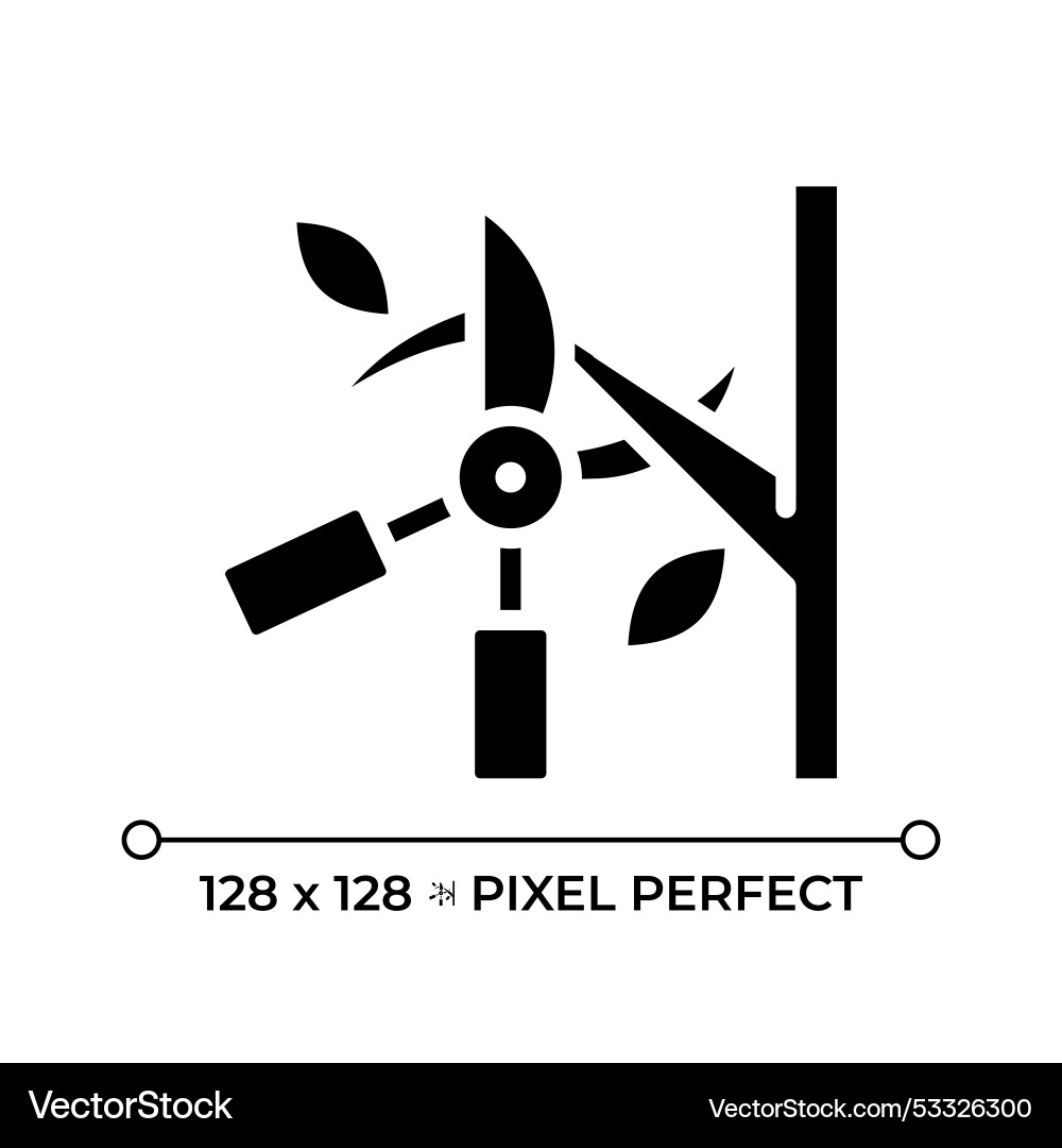 Pruning black glyph icon Royalty Free Vector Image