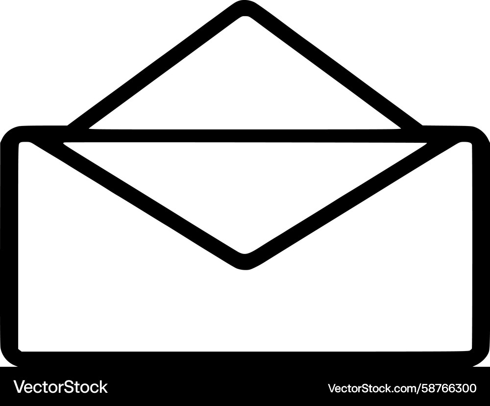 Simple Open Envelope Vector Image