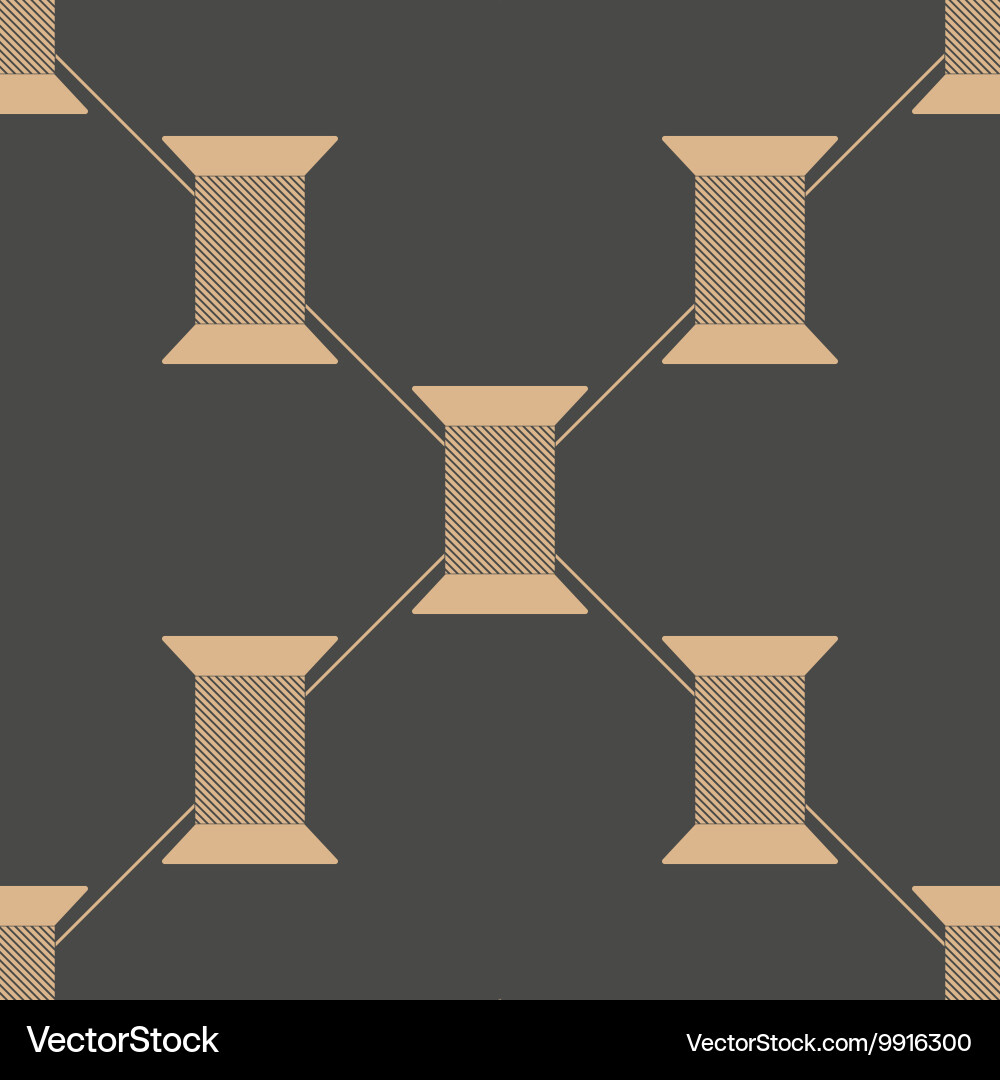 Spool of thread texture seamless pattern Vector Image