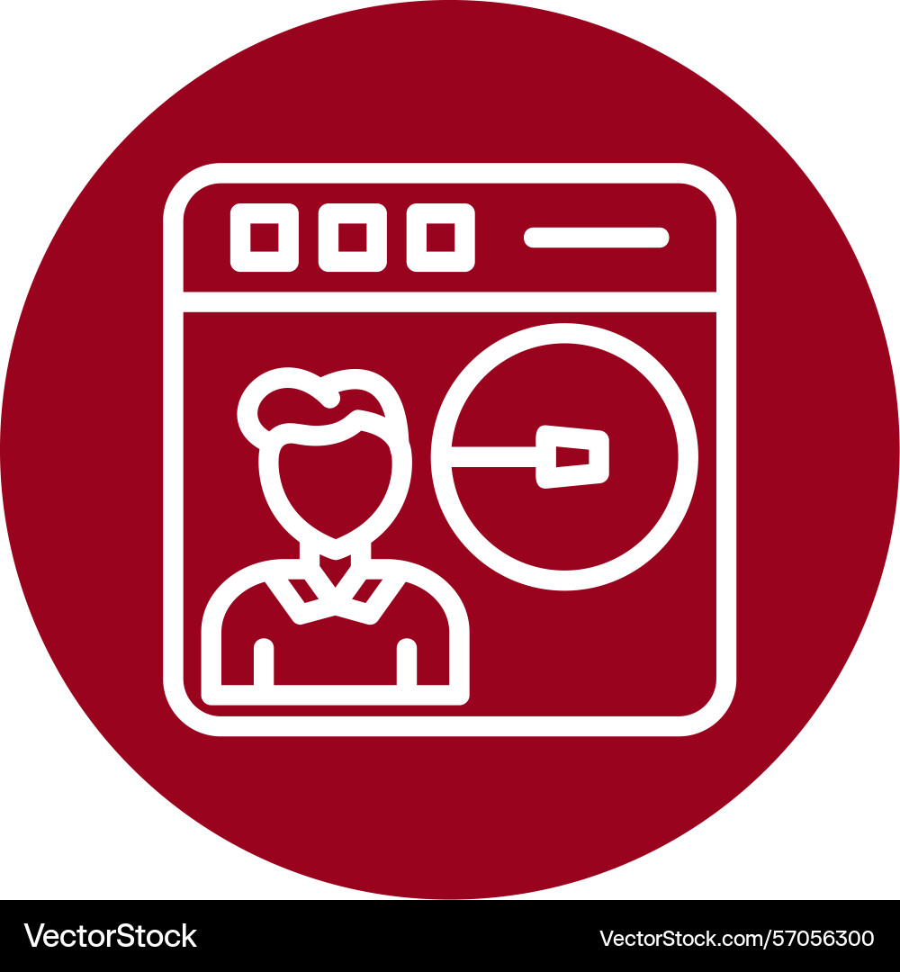 Userinput line circle style icon design Vector Image