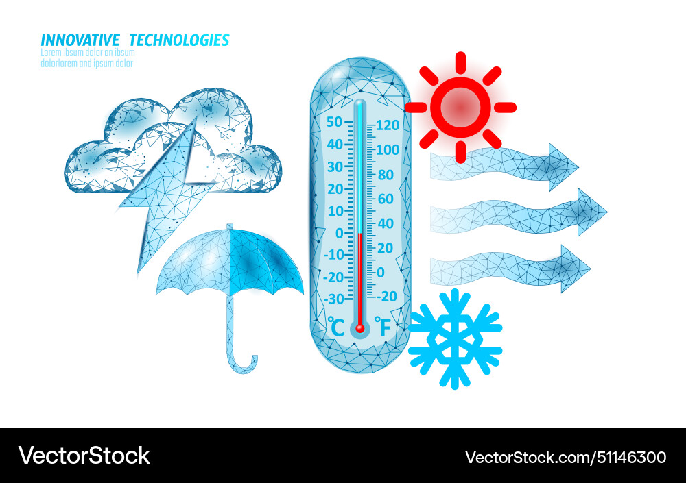 Weather 3d elements mobile app forecasting banner vector image