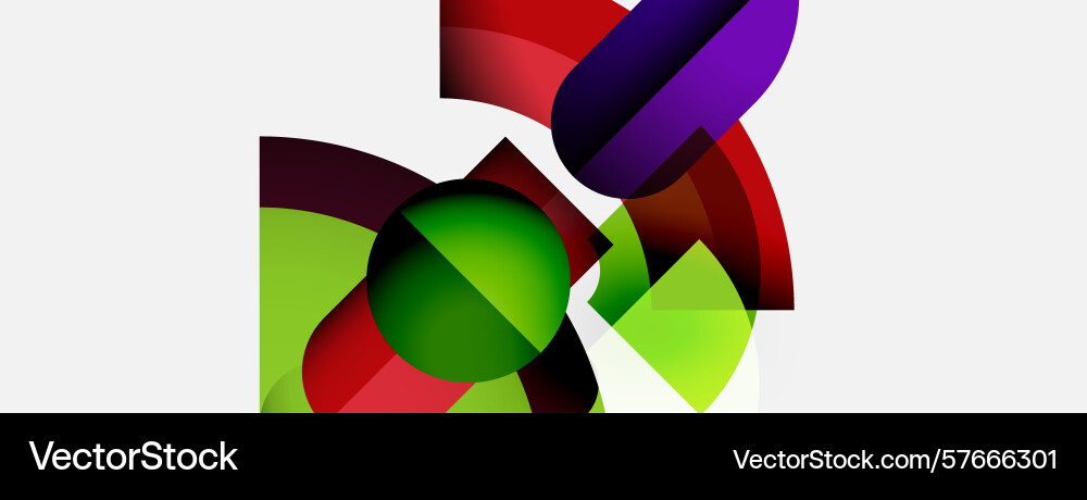 Abstract composition features vibrant overlapping Abstract composition features vibrant overlapping Vector Image