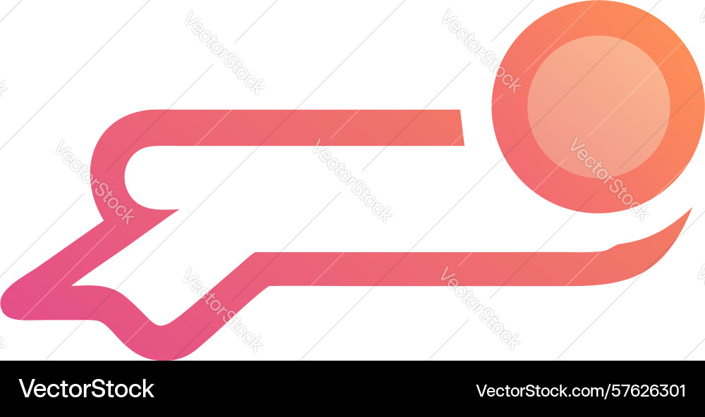 Abstract speech bubble with orb communication vector image