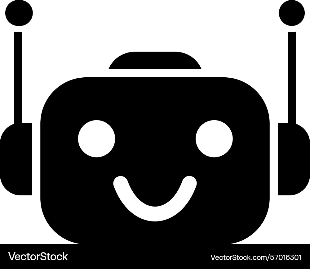 Ai assistant chat bot icon in flat style Ai assistant chat bot icon in flat style vector image
