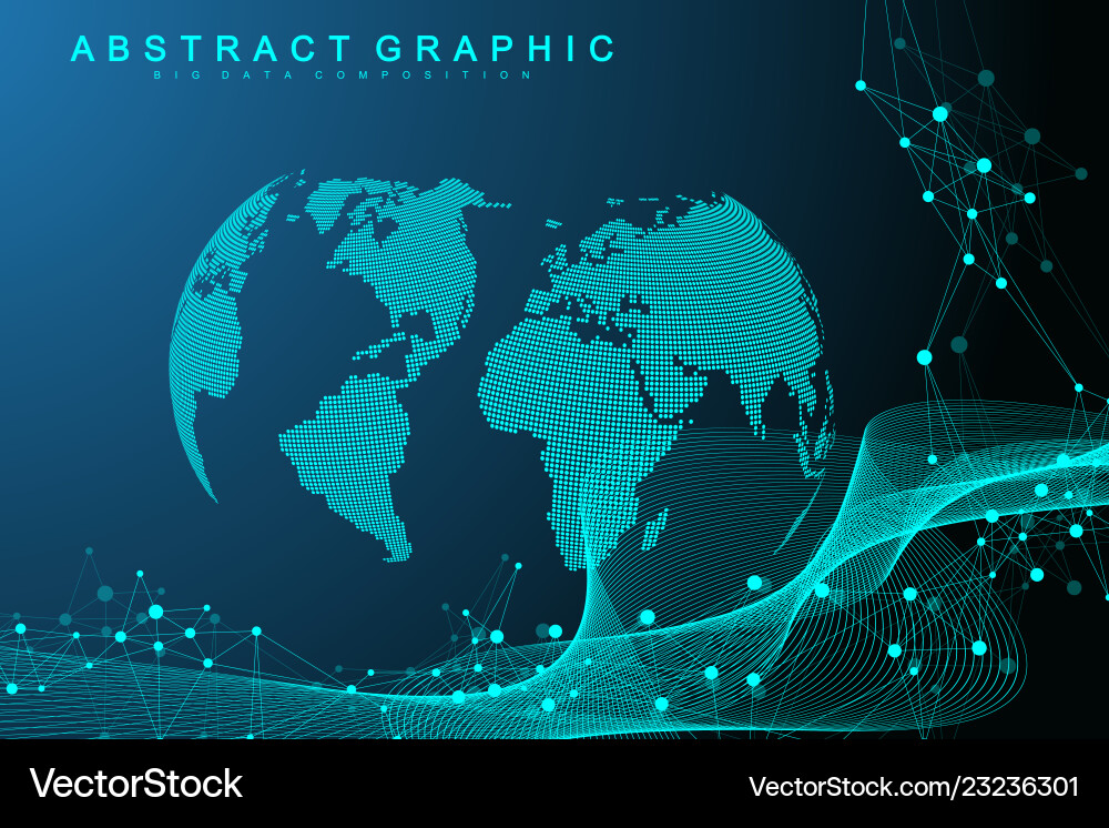 Big data visualization graphic abstract vector image