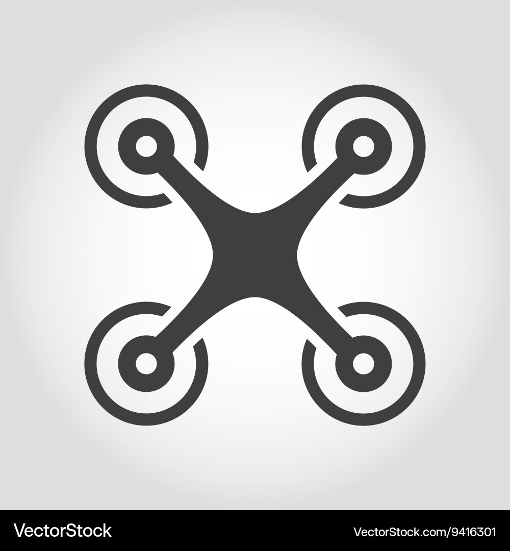 Black drone icon Royalty Free Vector Image - VectorStock