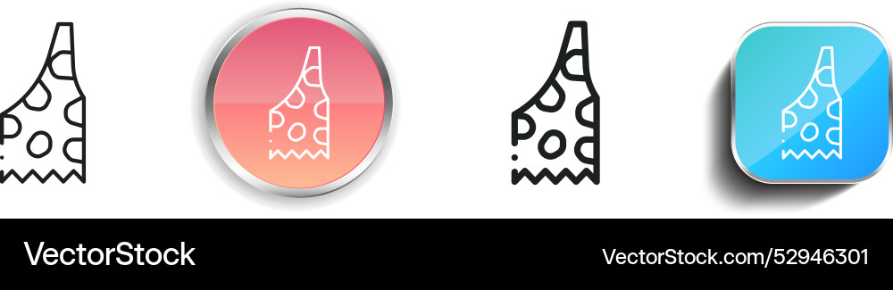 Clothes icon thin linear regular and button style vector image