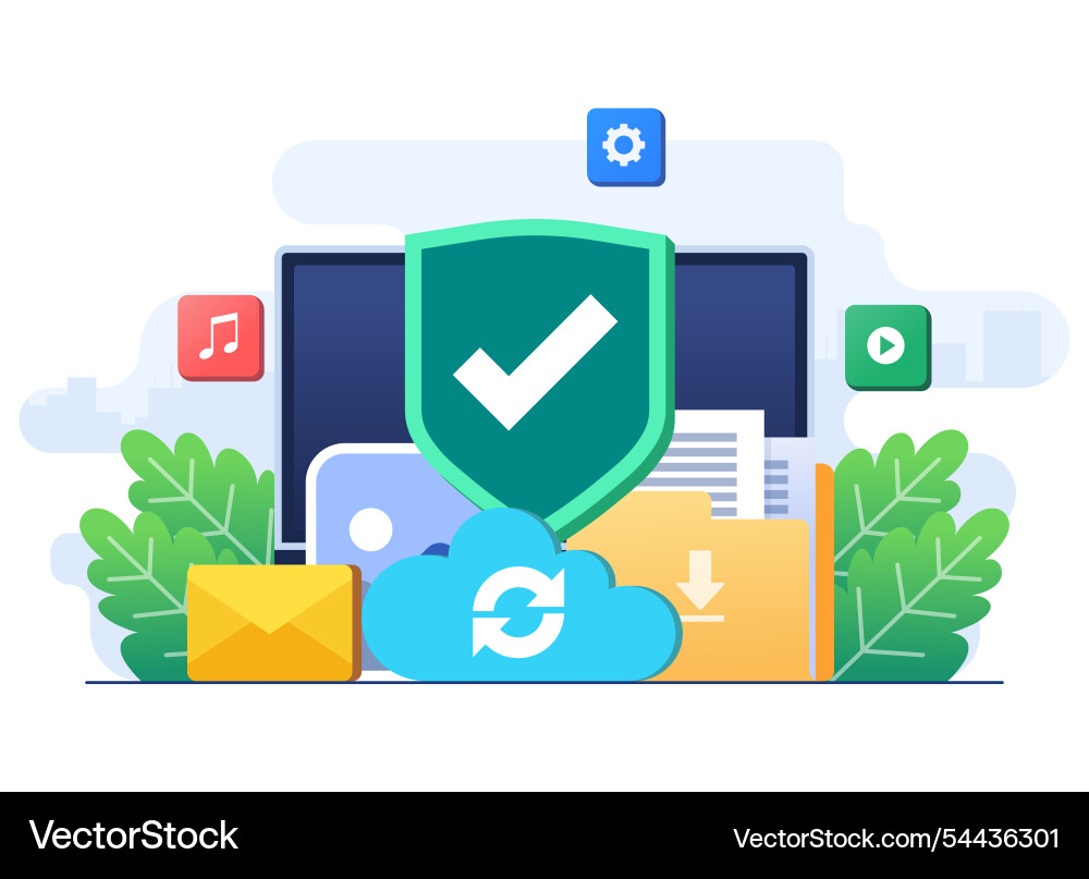Cloud computing and database service synchronize Cloud computing and database service synchronize vector image
