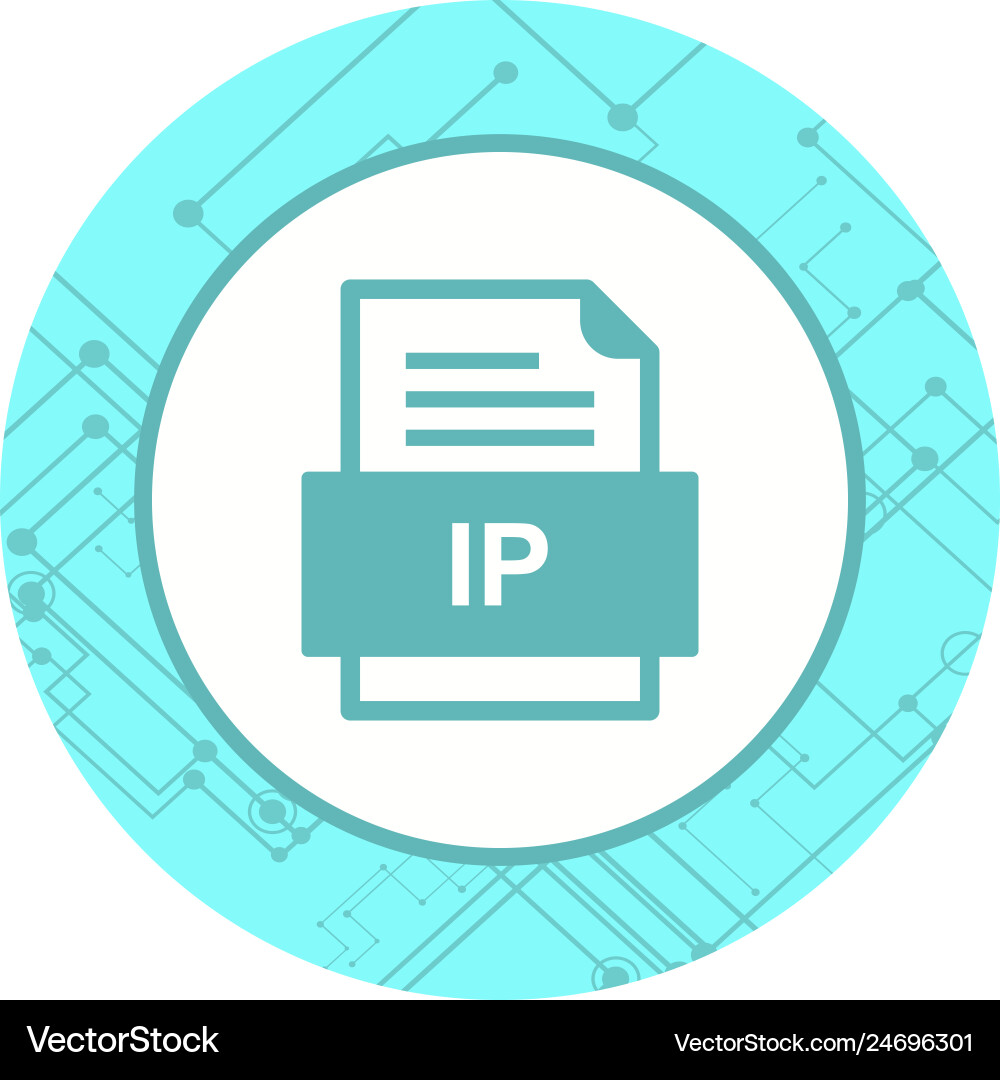 Ip file document icon vector image