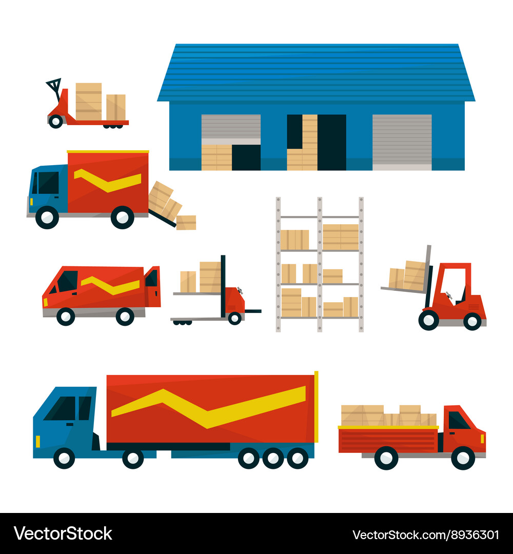 Logistic related set Vector Image