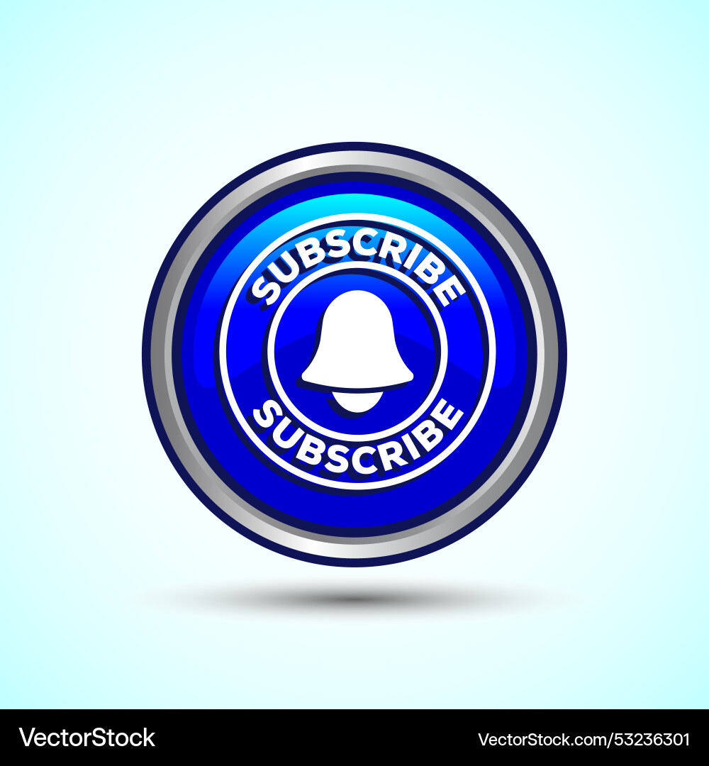Subscribe icon button design channel Subscribe icon button design channel Vector Image