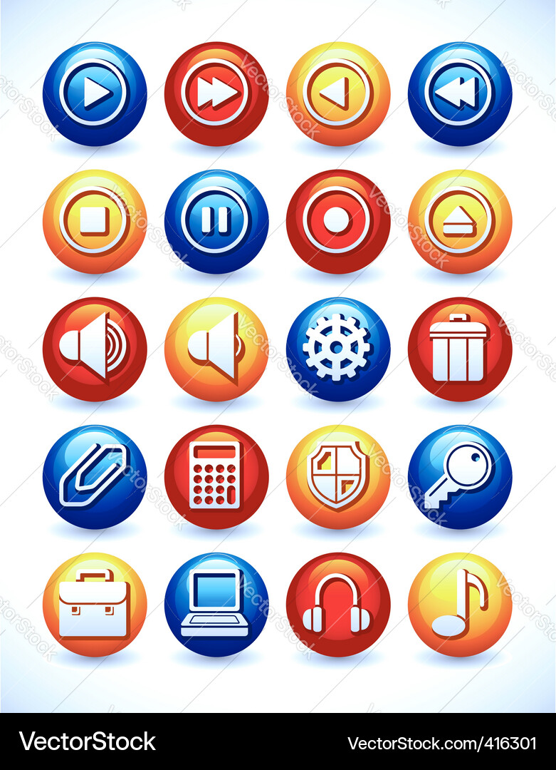 Web icons Vector Image
