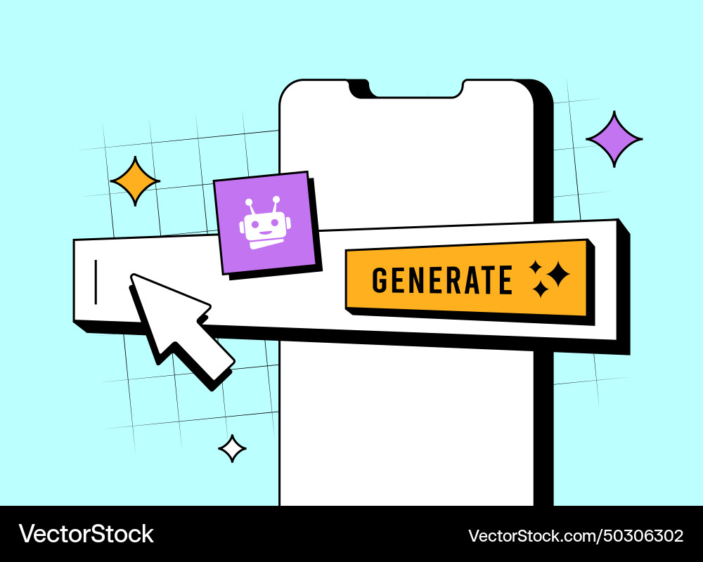 Ai content creation ai-powered writing assistants Vector Image