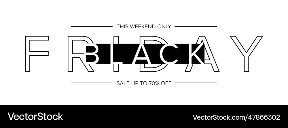 Black friday banner design Black friday banner design vector image