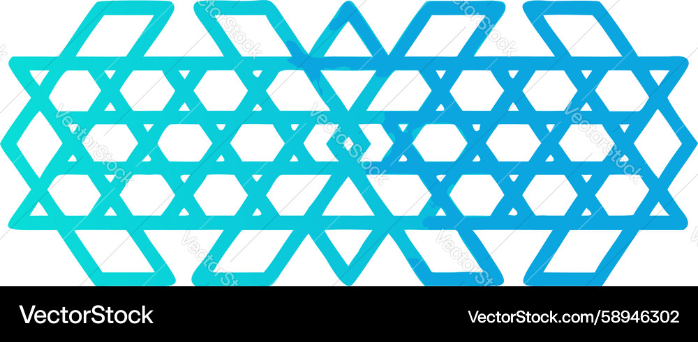 Blue Hexagonal Gradient Pattern Vector Image